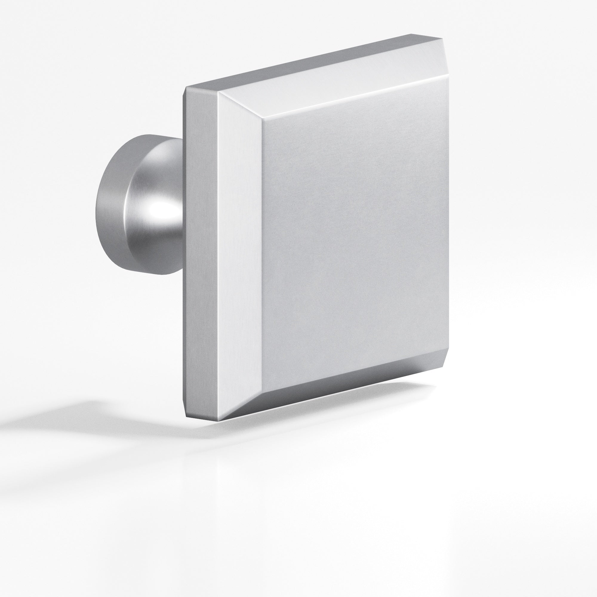 Colonial Bronze Series 527 1.5" Square Beveled Cabinet Knob With Flared Post Matte Satin Chrome / 1.5"