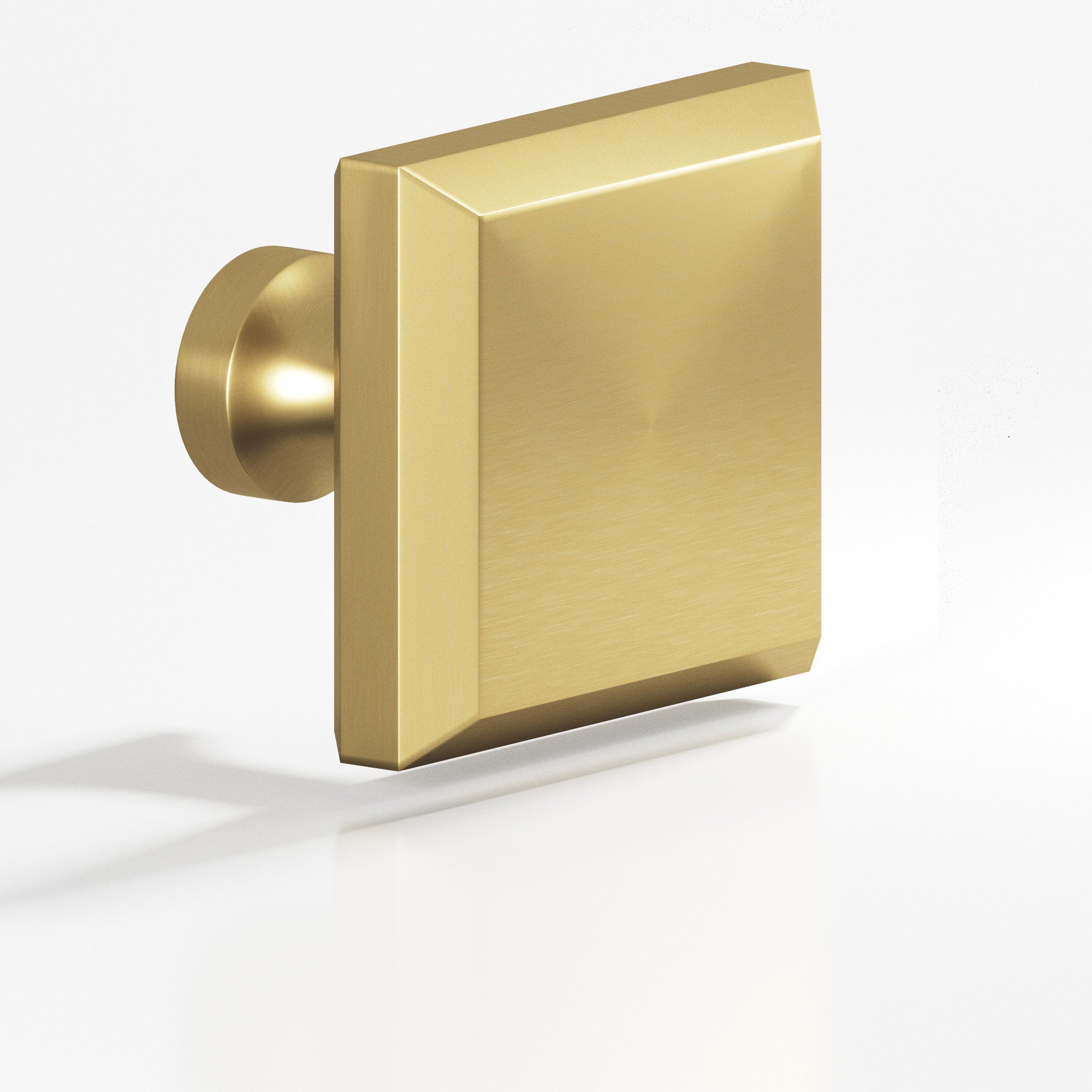 Colonial Bronze Series 526 1.25" Square Beveled Cabinet Knob With Flared Post Satin Brass / 1.25"