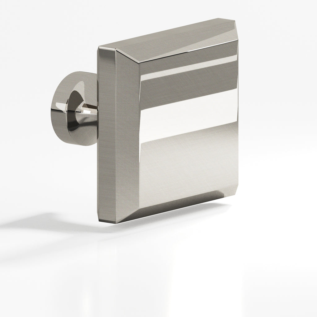 Colonial Bronze Series 527 1.5" Square Beveled Cabinet Knob With Flared Post Nickel Stainless / 1.5"