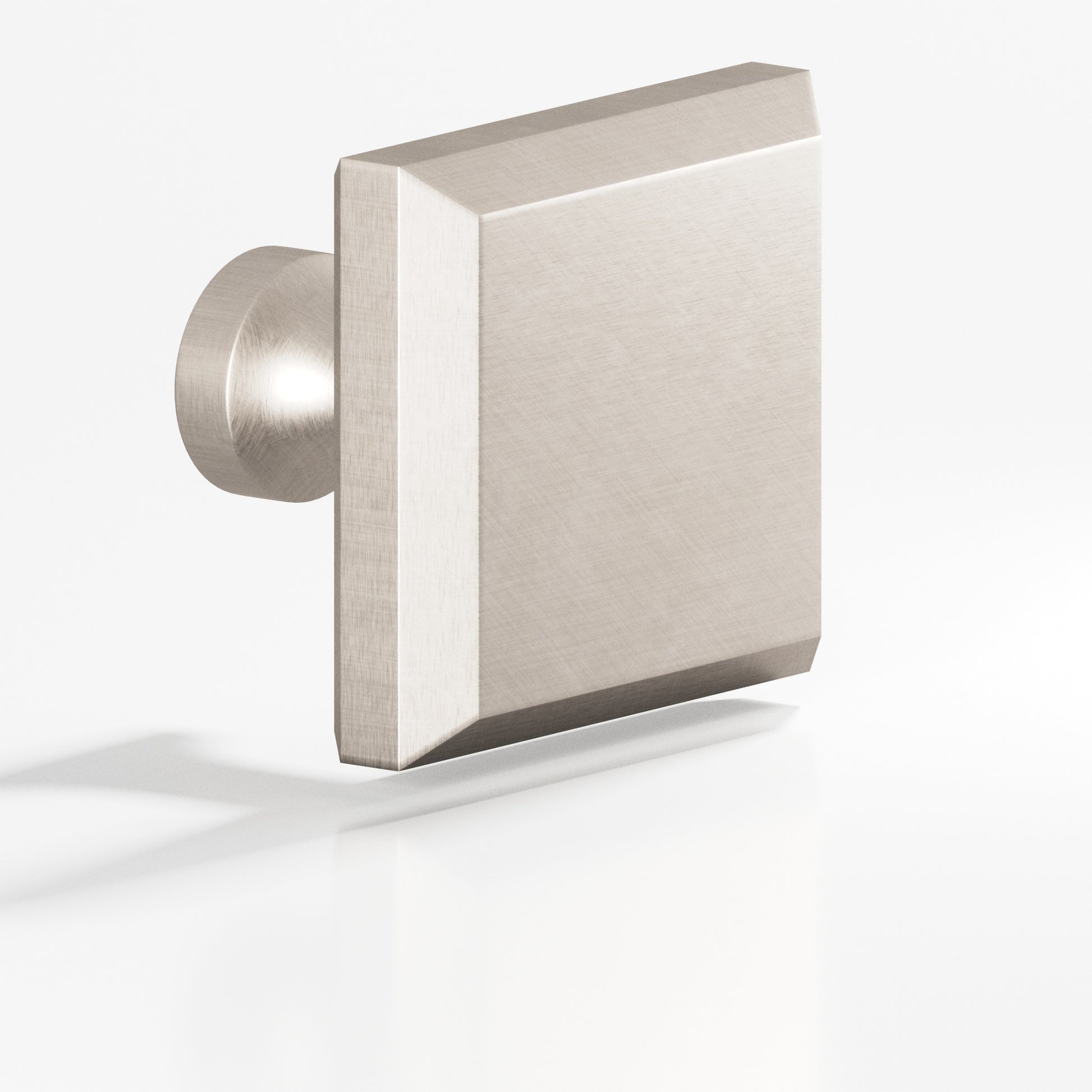Colonial Bronze Series 527 1.5" Square Beveled Cabinet Knob With Flared Post Matte Satin Nickel / 1.5"
