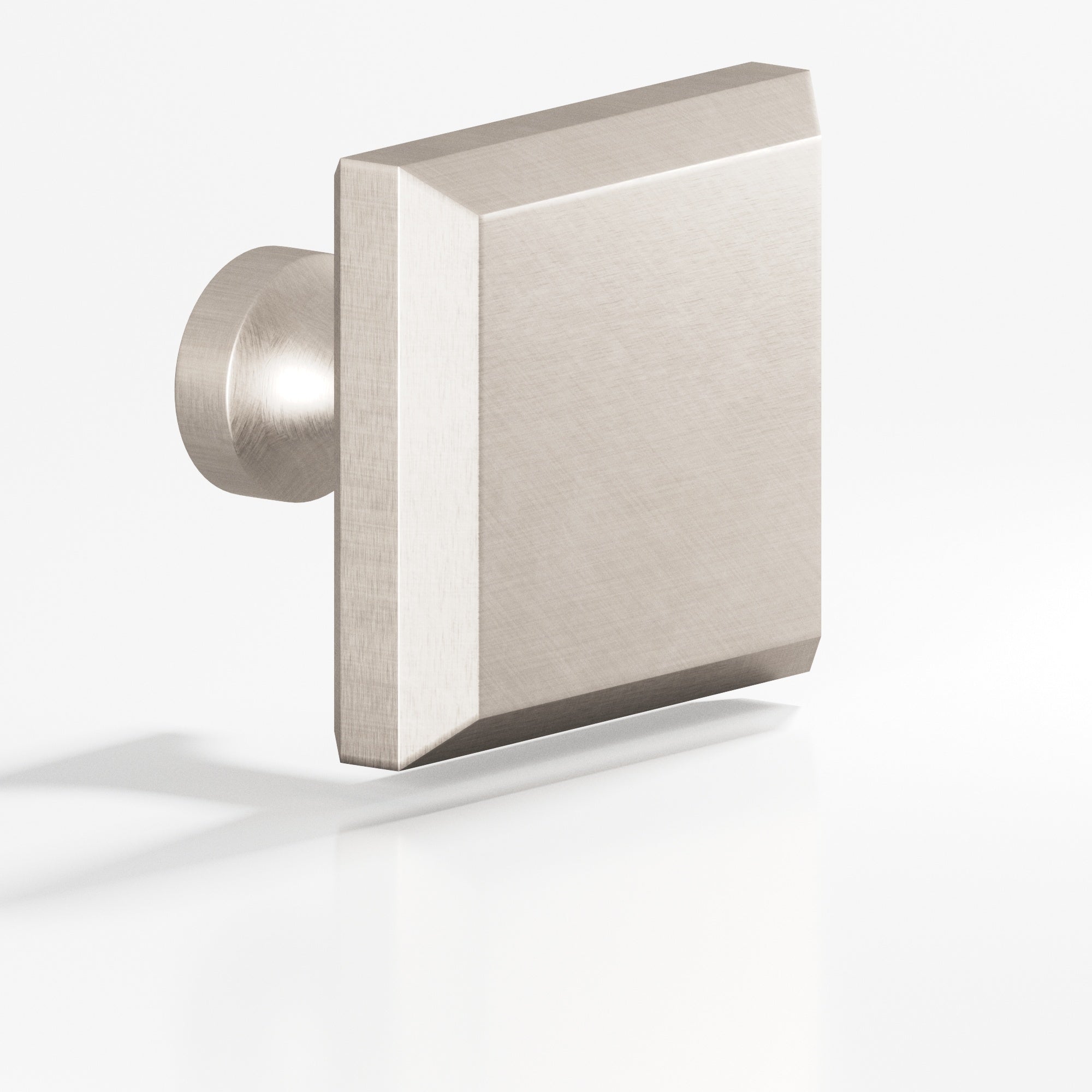 Colonial Bronze Series 527 1.5" Square Beveled Cabinet Knob With Flared Post Matte Satin Nickel / 1.5"