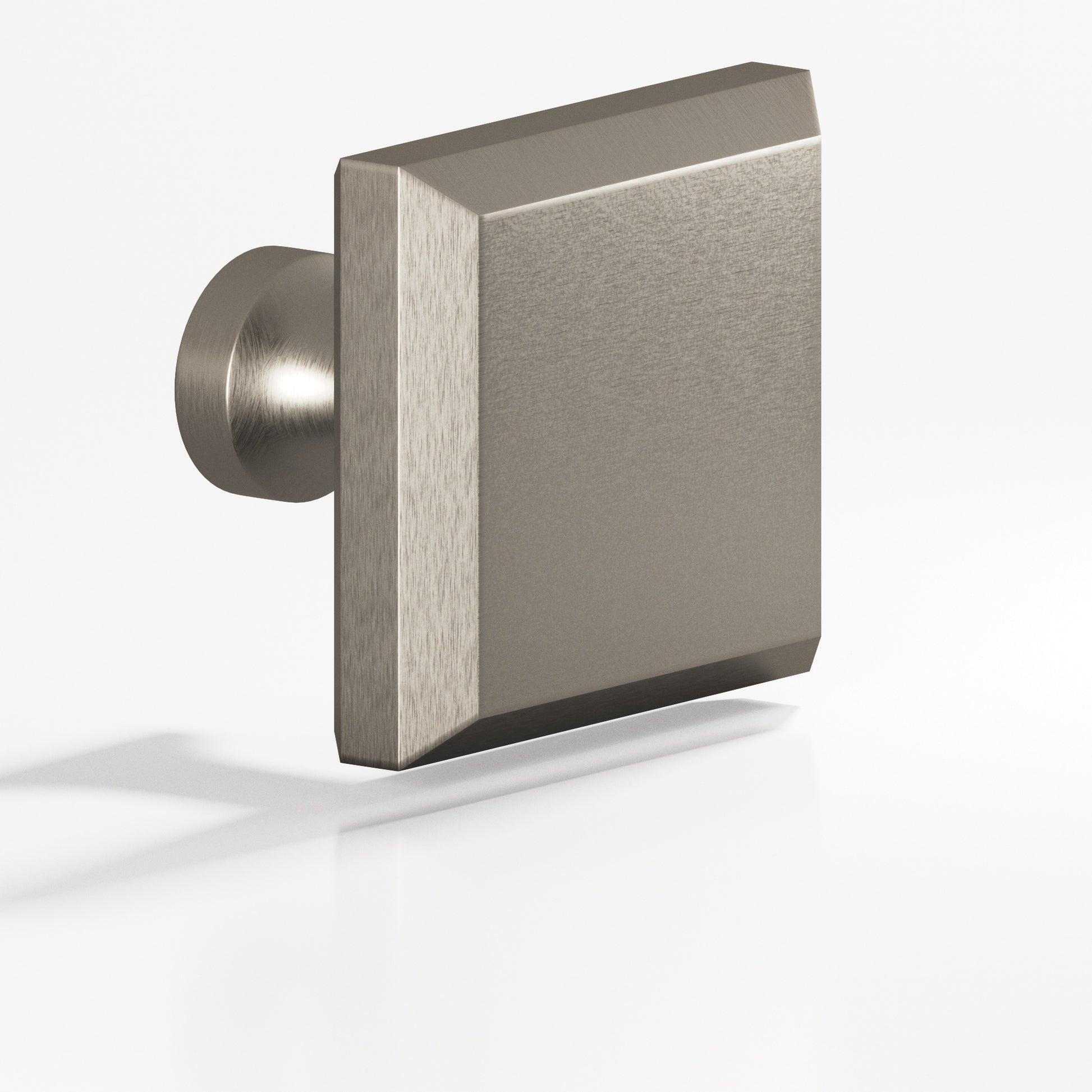 Colonial Bronze Series 527 1.5" Square Beveled Cabinet Knob With Flared Post Matte Pewter / 1.5"