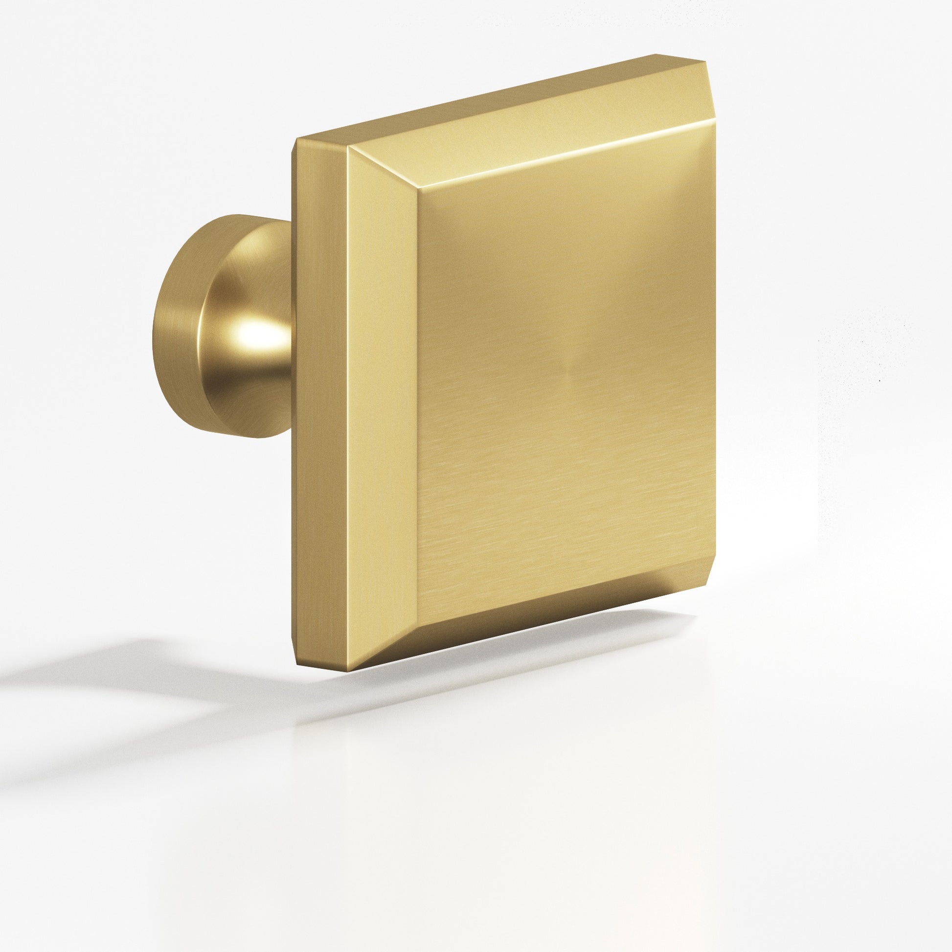 Colonial Bronze Series 527 1.5" Square Beveled Cabinet Knob With Flared Post Unlacquered Satin Brass / 1.5"