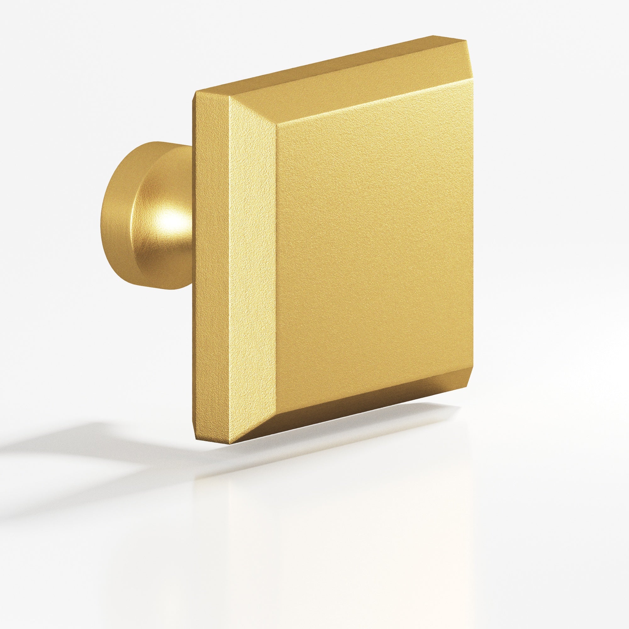 Colonial Bronze Series 527 1.5" Square Beveled Cabinet Knob With Flared Post Frost Brass™ / 1.5"