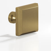 Colonial Bronze Series 526 1.25" Square Beveled Cabinet Knob With Flared Post Antique Brass / 1.25"