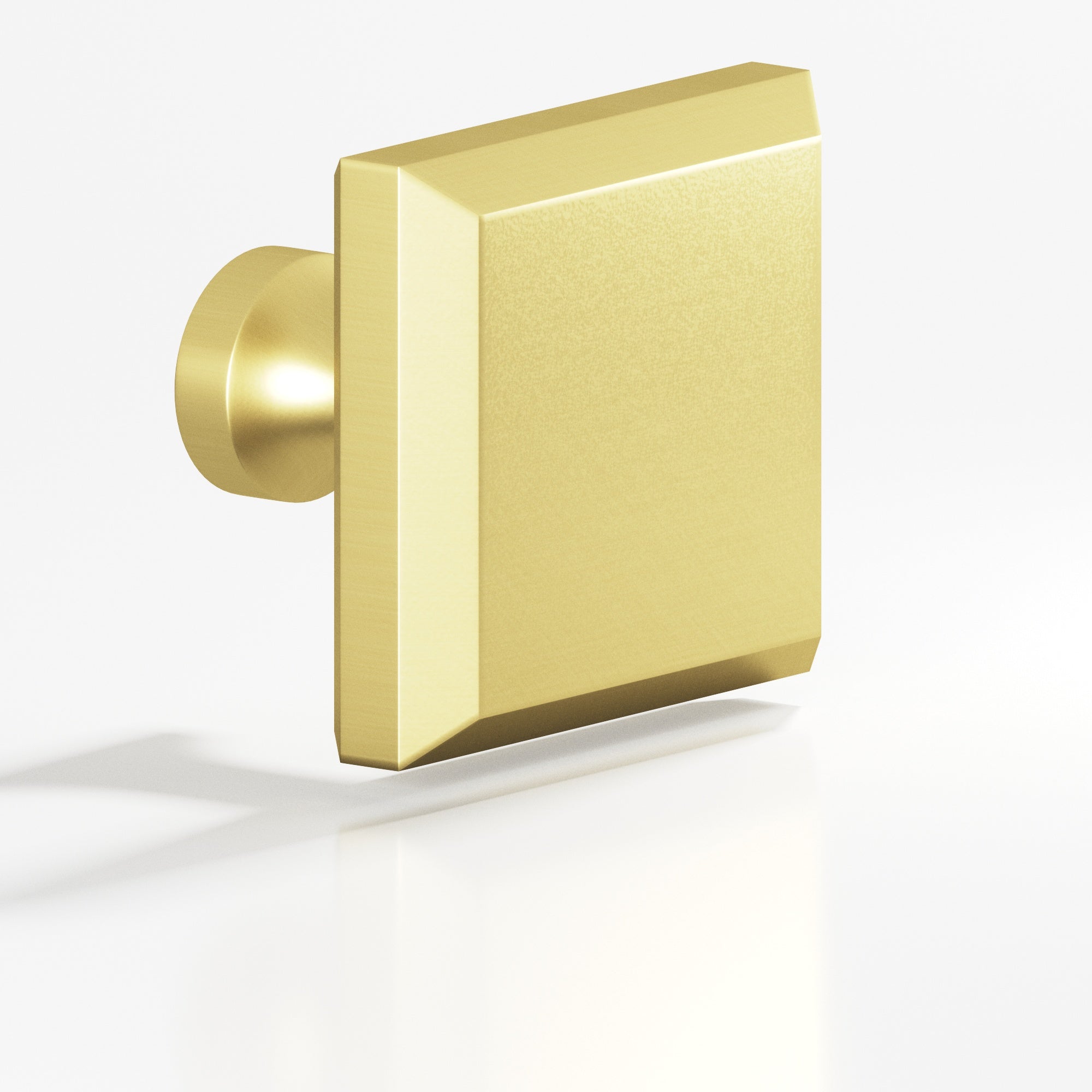 Colonial Bronze Series 527 1.5" Square Beveled Cabinet Knob With Flared Post Matte Satin Brass / 1.5"