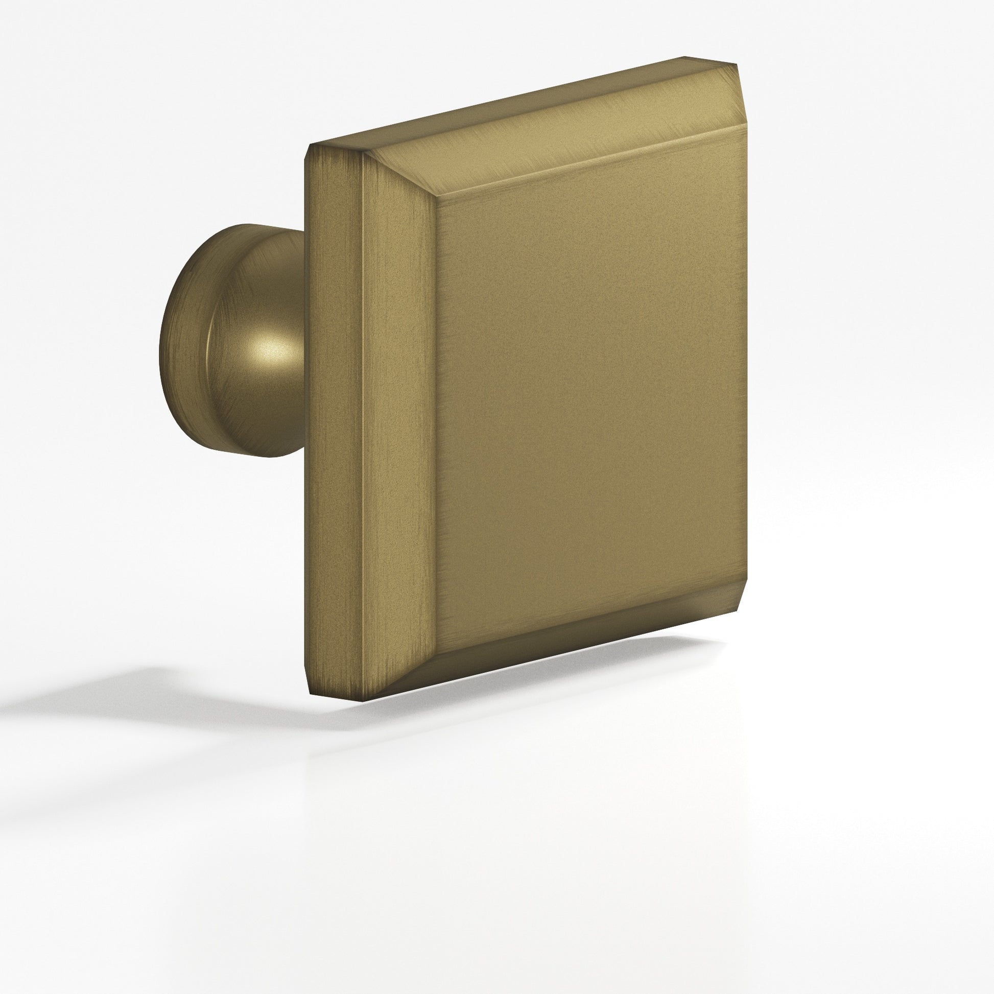 Colonial Bronze Series 527 1.5" Square Beveled Cabinet Knob With Flared Post Matte Antique Satin Brass / 1.5"