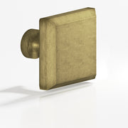 Colonial Bronze Series 527 1.5" Square Beveled Cabinet Knob With Flared Post Distressed Antique Brass / 1.5"