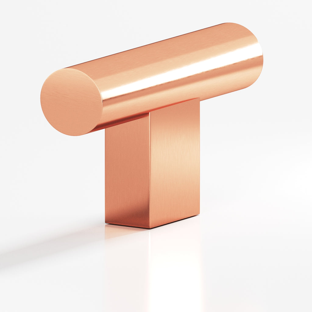 Colonial Bronze Series 534 1.5" Round Cabinet T-Knob With Rectangular Post Satin Copper / 1.5"