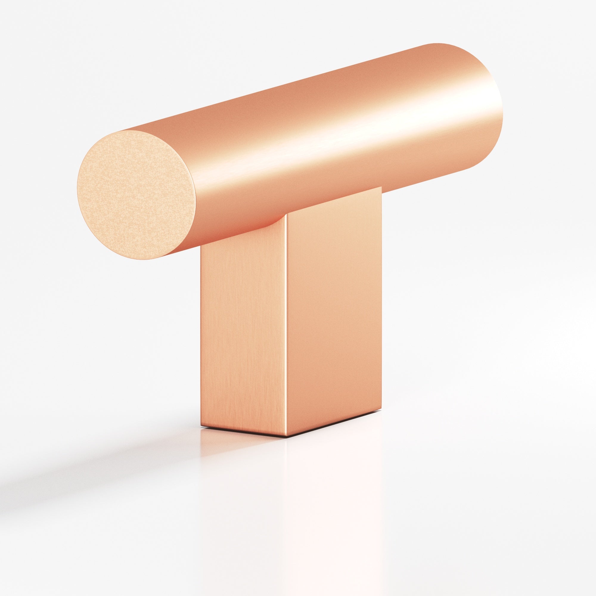 Colonial Bronze Series 534 1.5" Round Cabinet T-Knob With Rectangular Post Matte Satin Copper / 1.5"