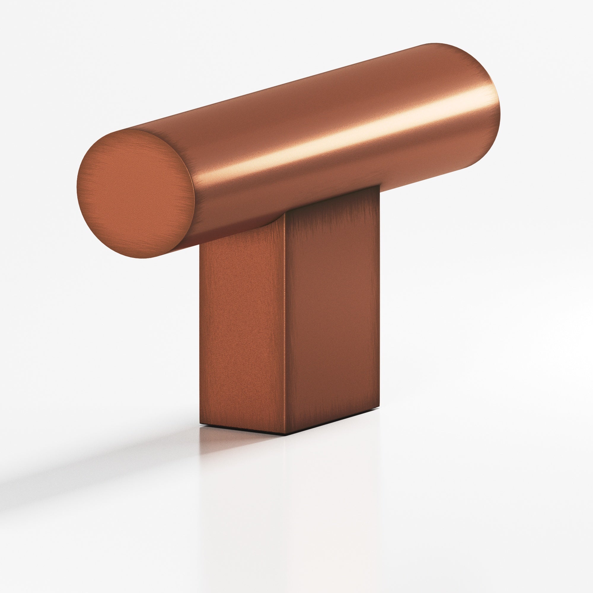 Colonial Bronze Series 534 1.5" Round Cabinet T-Knob With Rectangular Post Matte Antique Copper / 1.5"