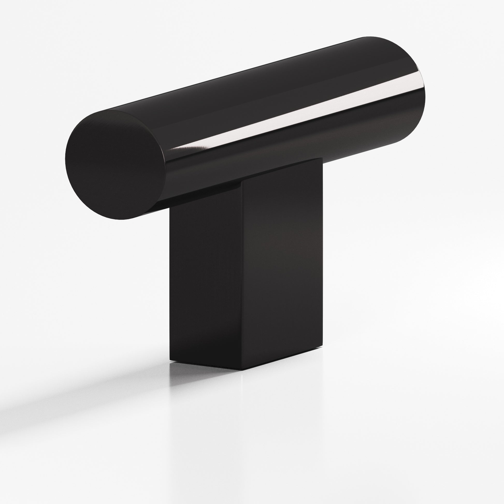 Colonial Bronze Series 534 1.5" Round Cabinet T-Knob With Rectangular Post Satin Black / 1.5"