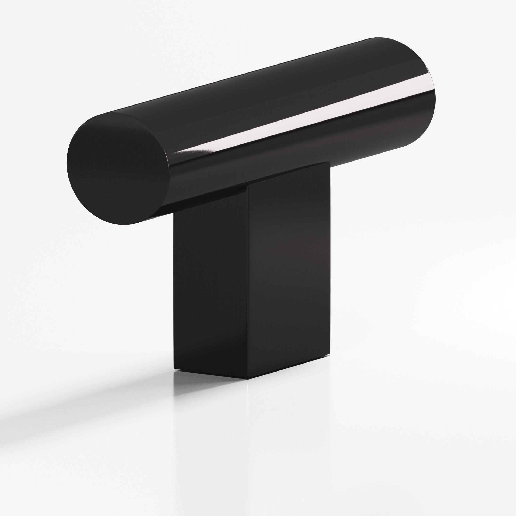 Colonial Bronze Series 534 1.5" Round Cabinet T-Knob With Rectangular Post Satin Black / 1.5"