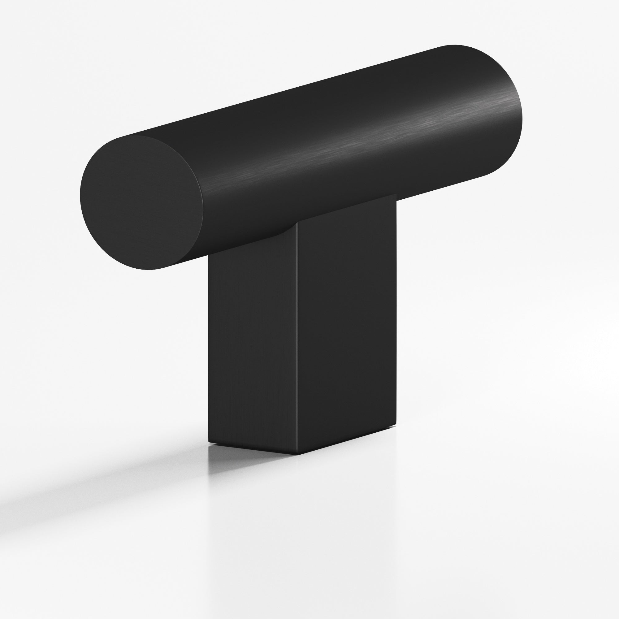 Colonial Bronze Series 534 1.5" Round Cabinet T-Knob With Rectangular Post Matte Satin Black / 1.5"