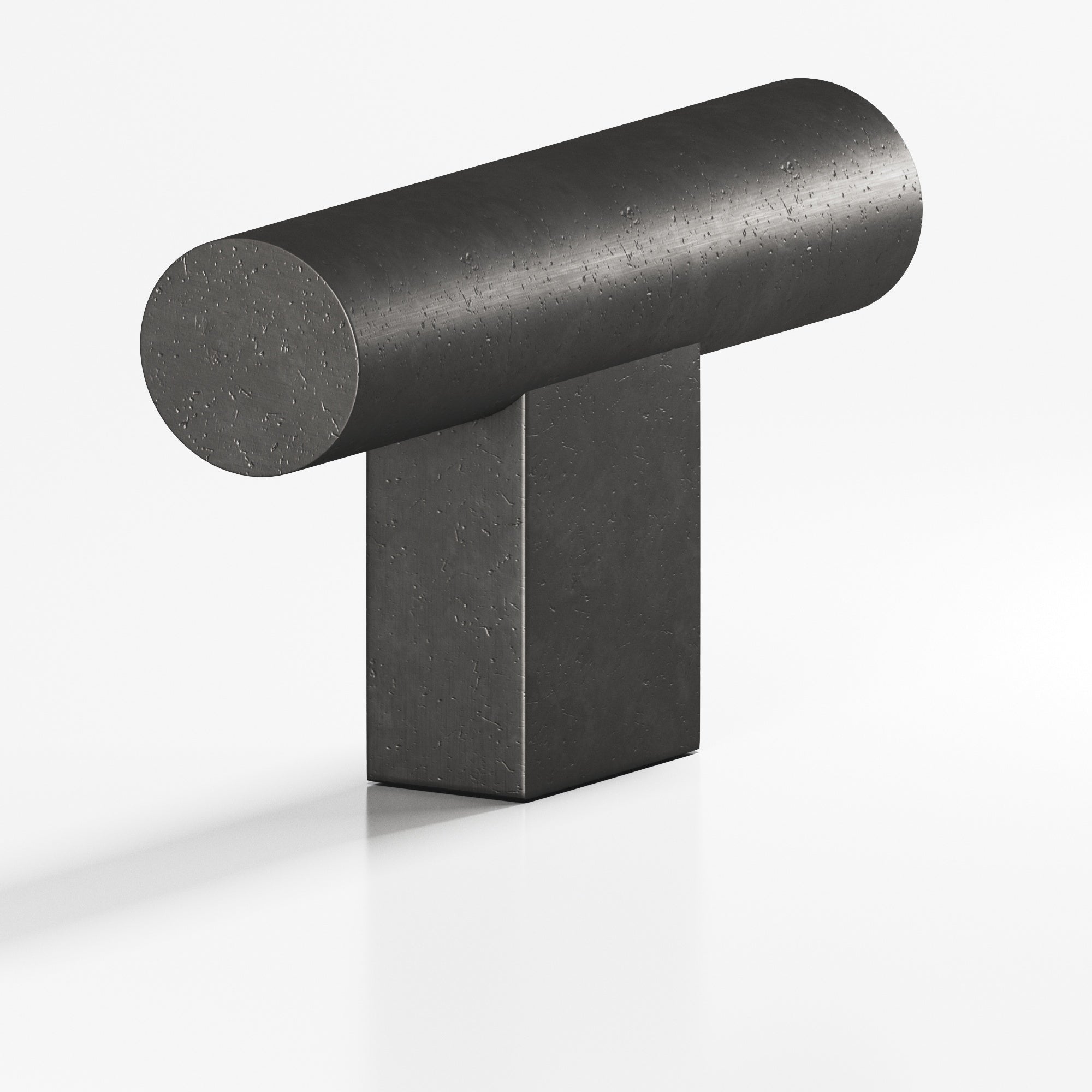 Colonial Bronze Series 534 1.5" Round Cabinet T-Knob With Rectangular Post Distressed Satin Black / 1.5"