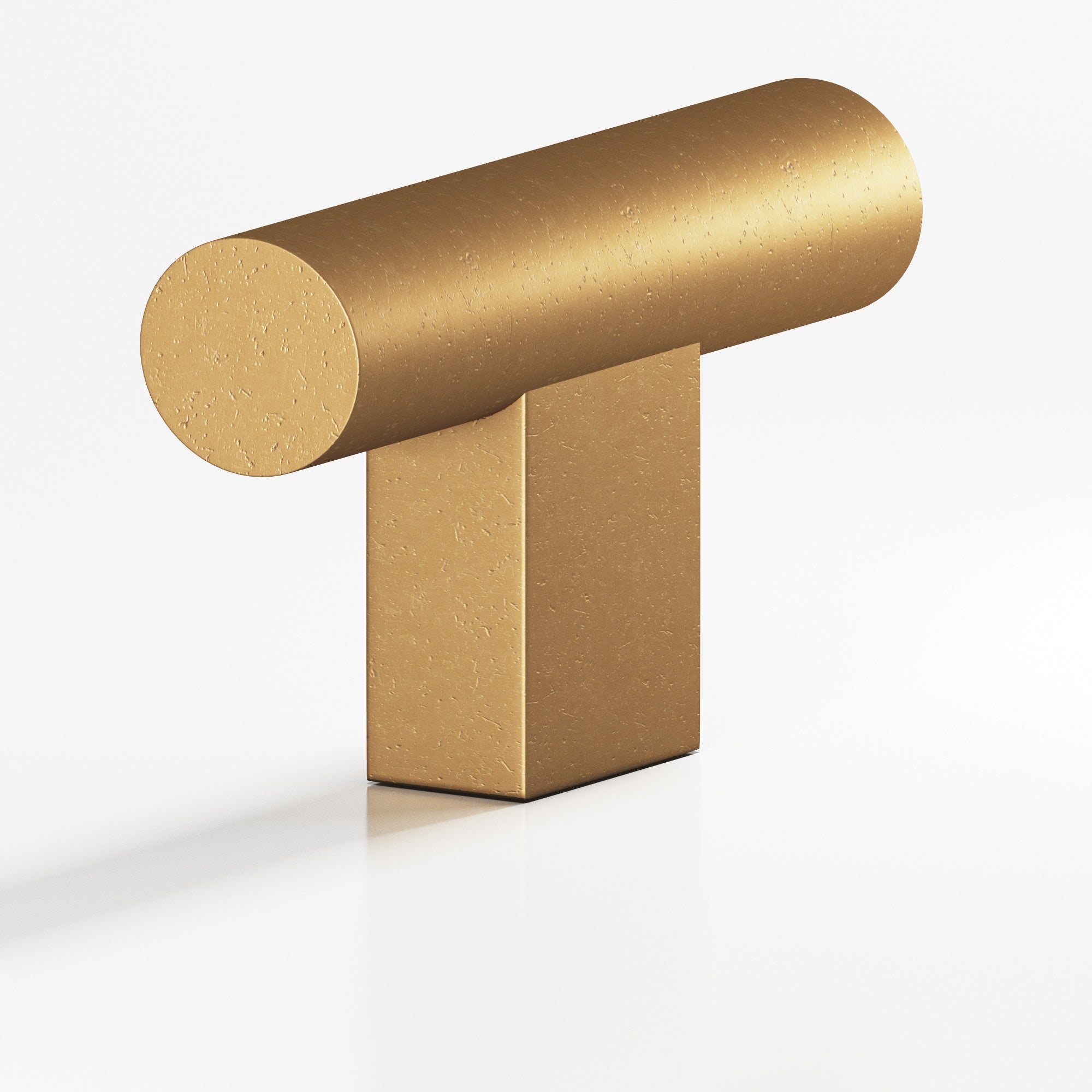 Colonial Bronze Series 534 1.5" Round Cabinet T-Knob With Rectangular Post Distressed Light Statuary Bronze / 1.5"