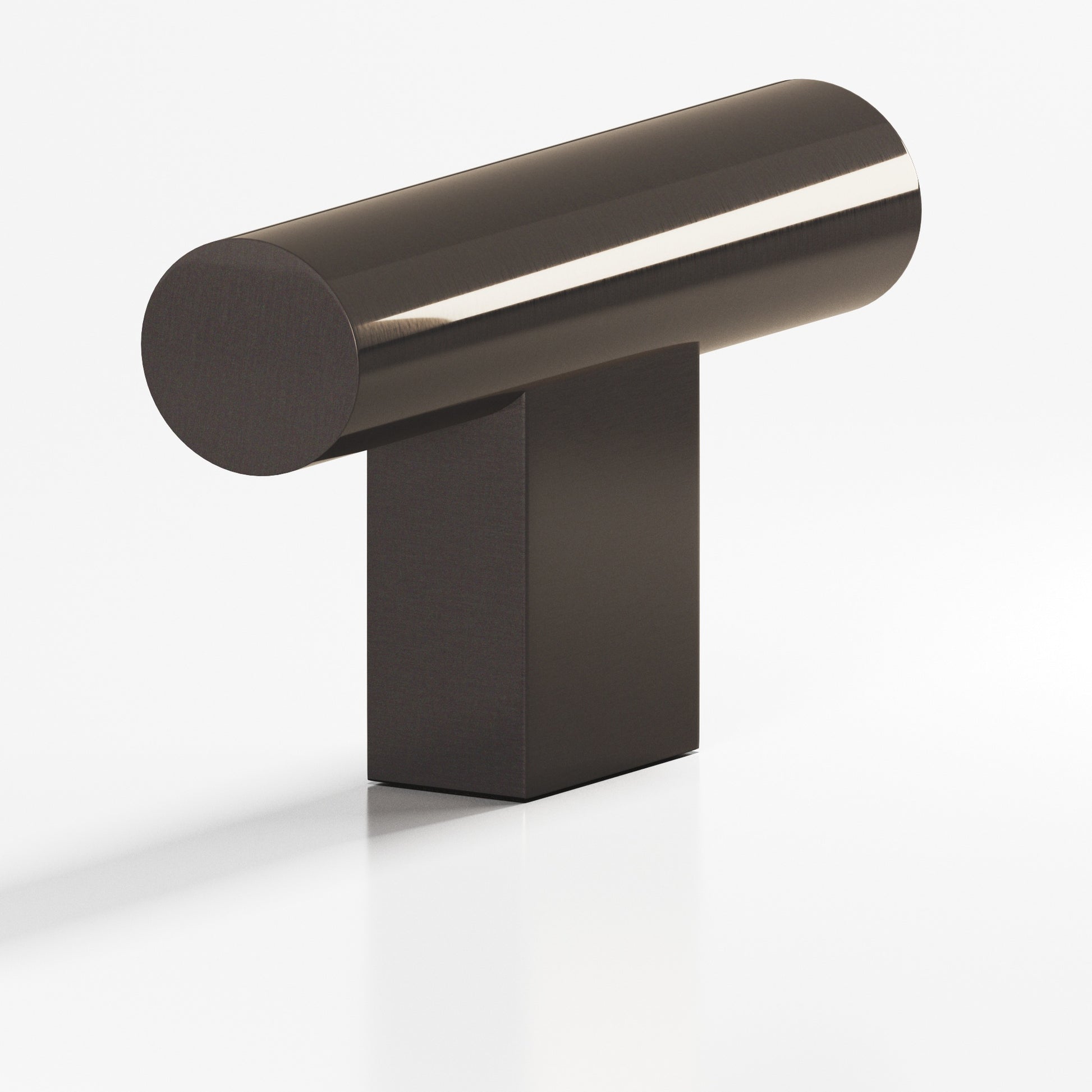 Colonial Bronze Series 534 1.5" Round Cabinet T-Knob With Rectangular Post Dark Statuary Bronze / 1.5"