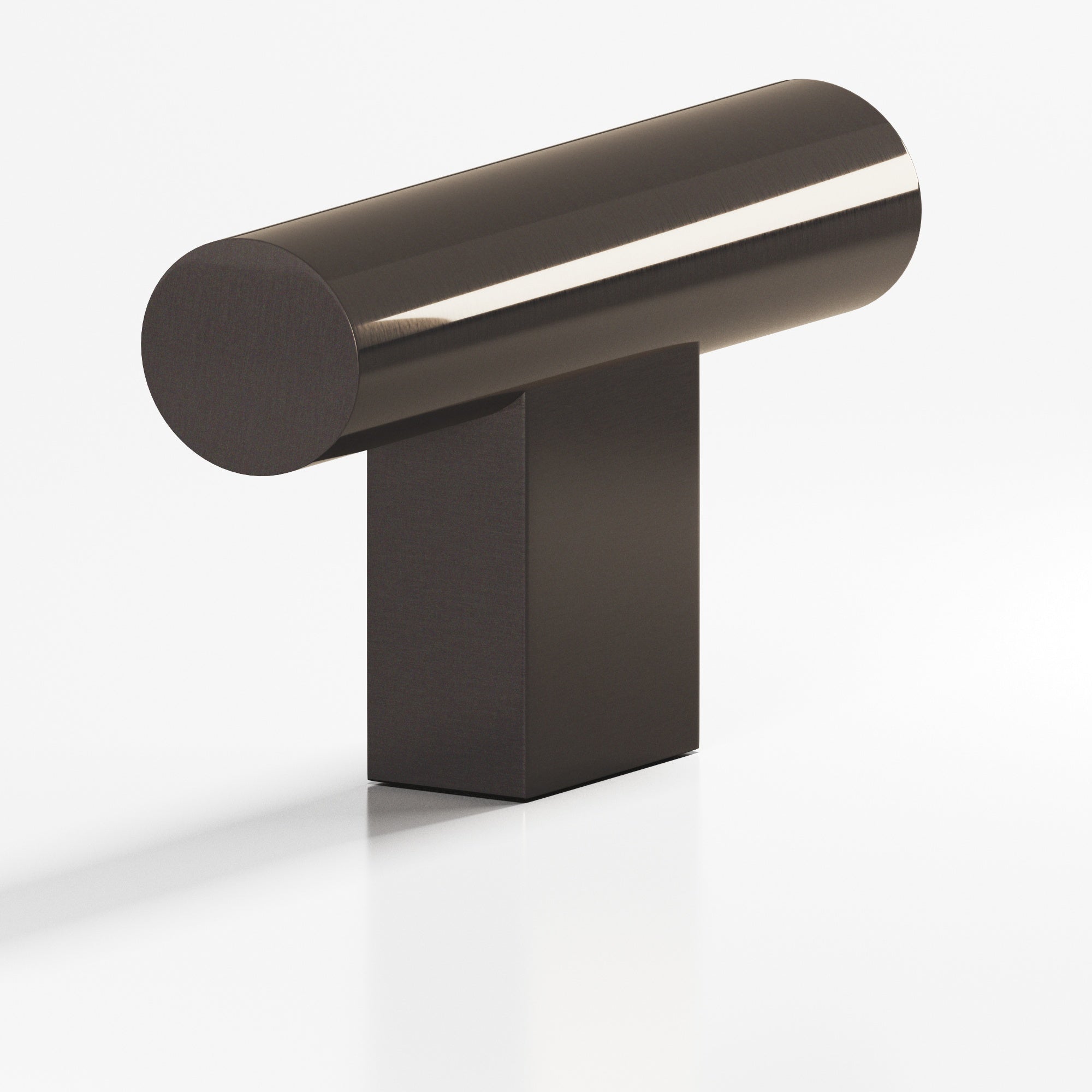 Colonial Bronze Series 534 1.5" Round Cabinet T-Knob With Rectangular Post Dark Statuary Bronze / 1.5"