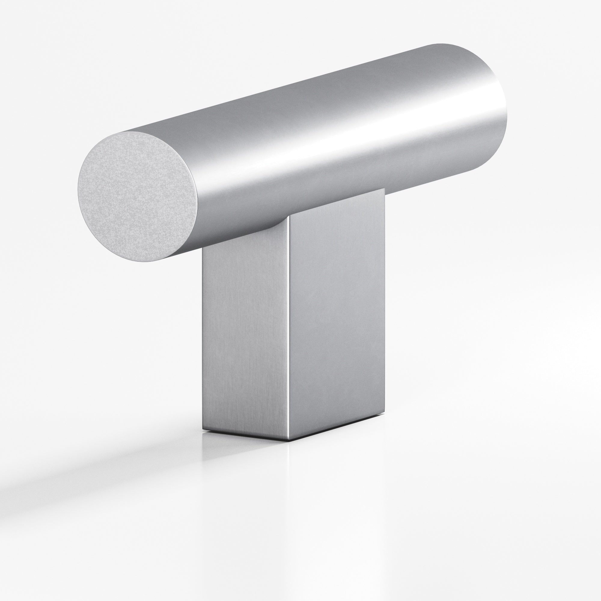 Colonial Bronze Series 534 1.5" Round Cabinet T-Knob With Rectangular Post Matte Satin Chrome / 1.5"