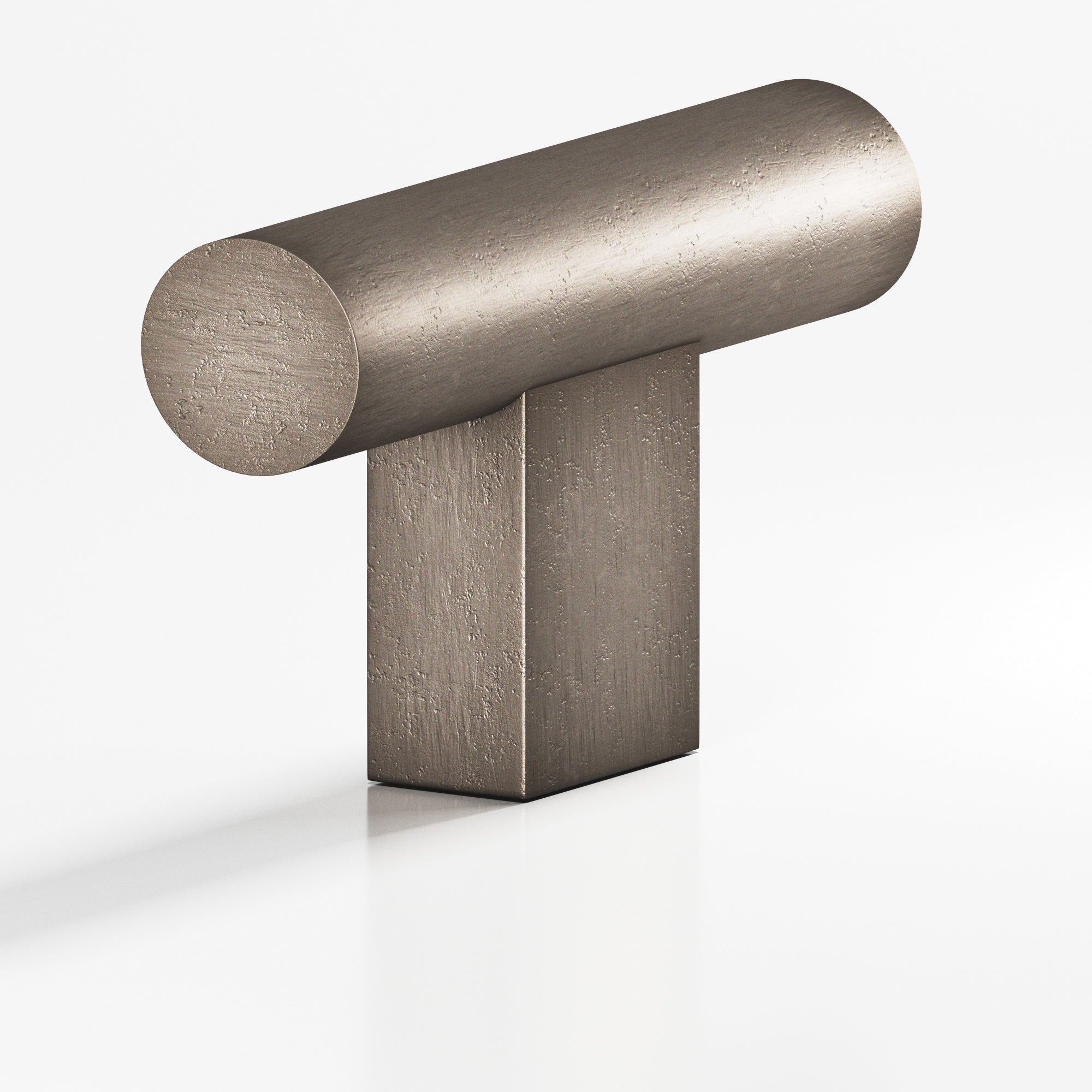 Colonial Bronze Series 534 1.5" Round Cabinet T-Knob With Rectangular Post Distressed Pewter / 1.5"