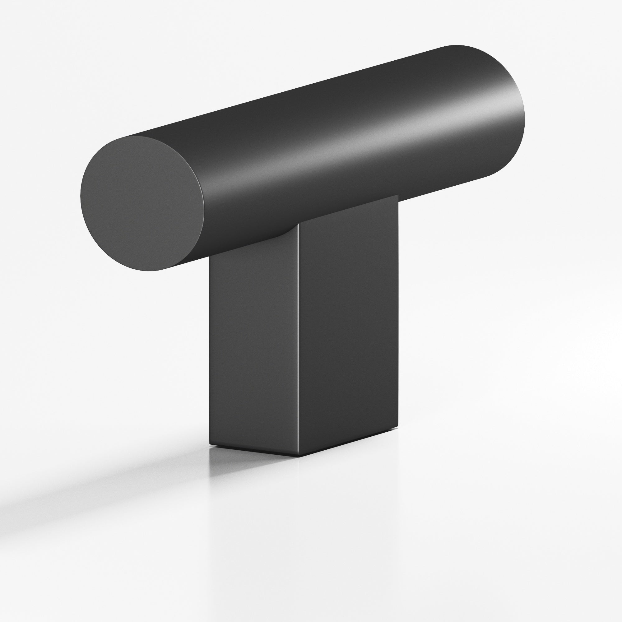 Colonial Bronze Series 534 1.5" Round Cabinet T-Knob With Rectangular Post Matte Graphite / 1.5"