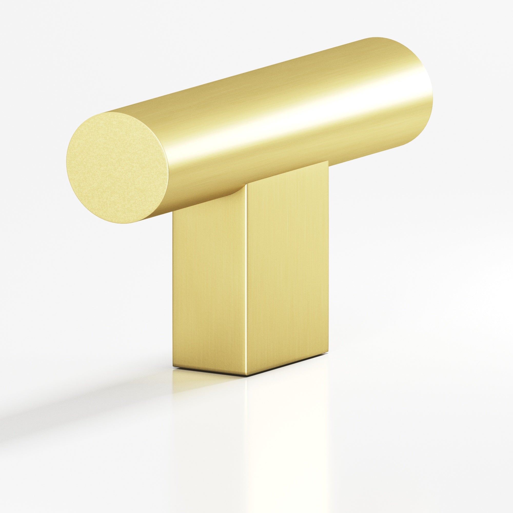 Colonial Bronze Series 534 1.5" Round Cabinet T-Knob With Rectangular Post Matte Satin Brass / 1.5"