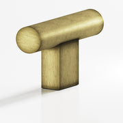 Colonial Bronze Series 534 1.5" Round Cabinet T-Knob With Rectangular Post Distressed Antique Brass / 1.5"