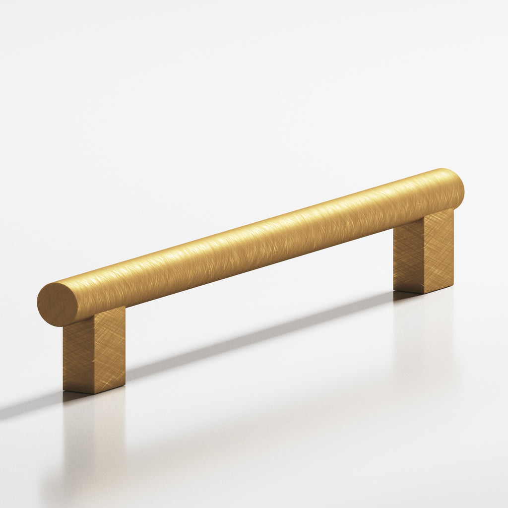 Colonial Bronze Series 538 8" Round Cabinet Pull With Rectangular Posts Weathered Brass / 8"