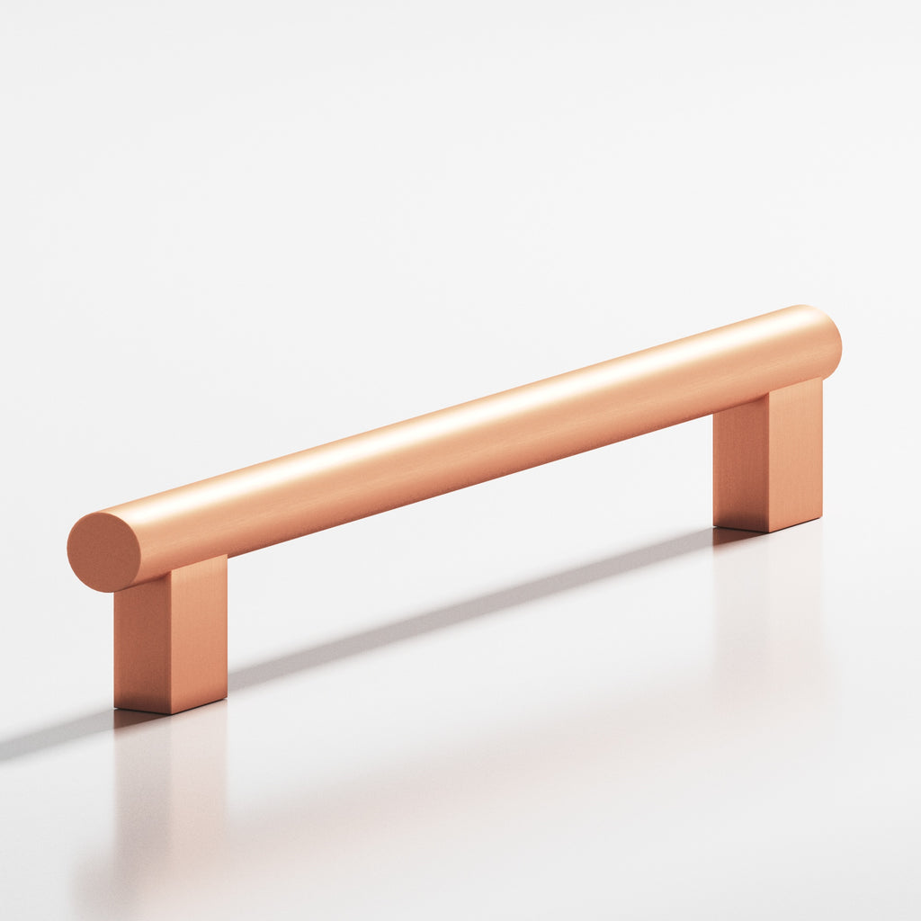 Colonial Bronze Series 535 8" Round Cabinet Pull With Rectangular Posts Matte Satin Copper / 8"
