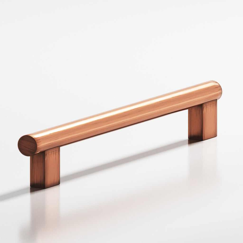 Colonial Bronze Series 535 4" Round Cabinet Pull With Rectangular Posts Antique Copper / 4"