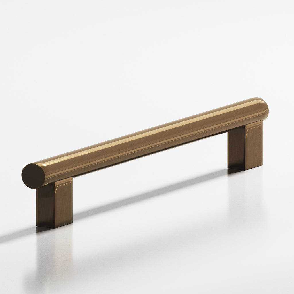 Colonial Bronze Series 535 8" Round Cabinet Pull With Rectangular Posts Light Statuary Bronze / 8"