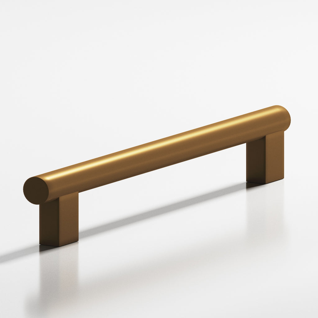Colonial Bronze Series 535 8" Round Cabinet Pull With Rectangular Posts Matte Light Statuary Bronze / 8"