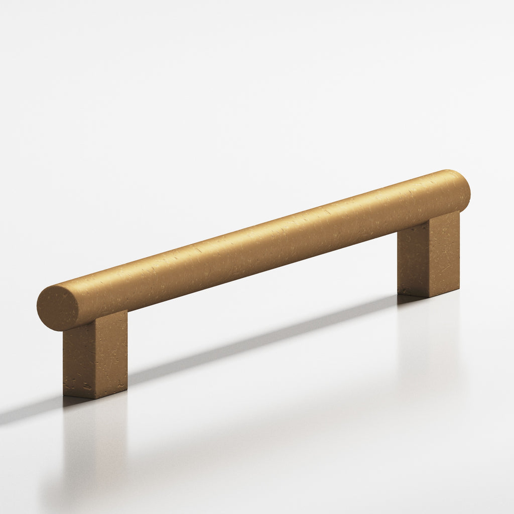 Colonial Bronze Series 535 4" Round Cabinet Pull With Rectangular Posts Distressed Light Statuary Bronze / 4"