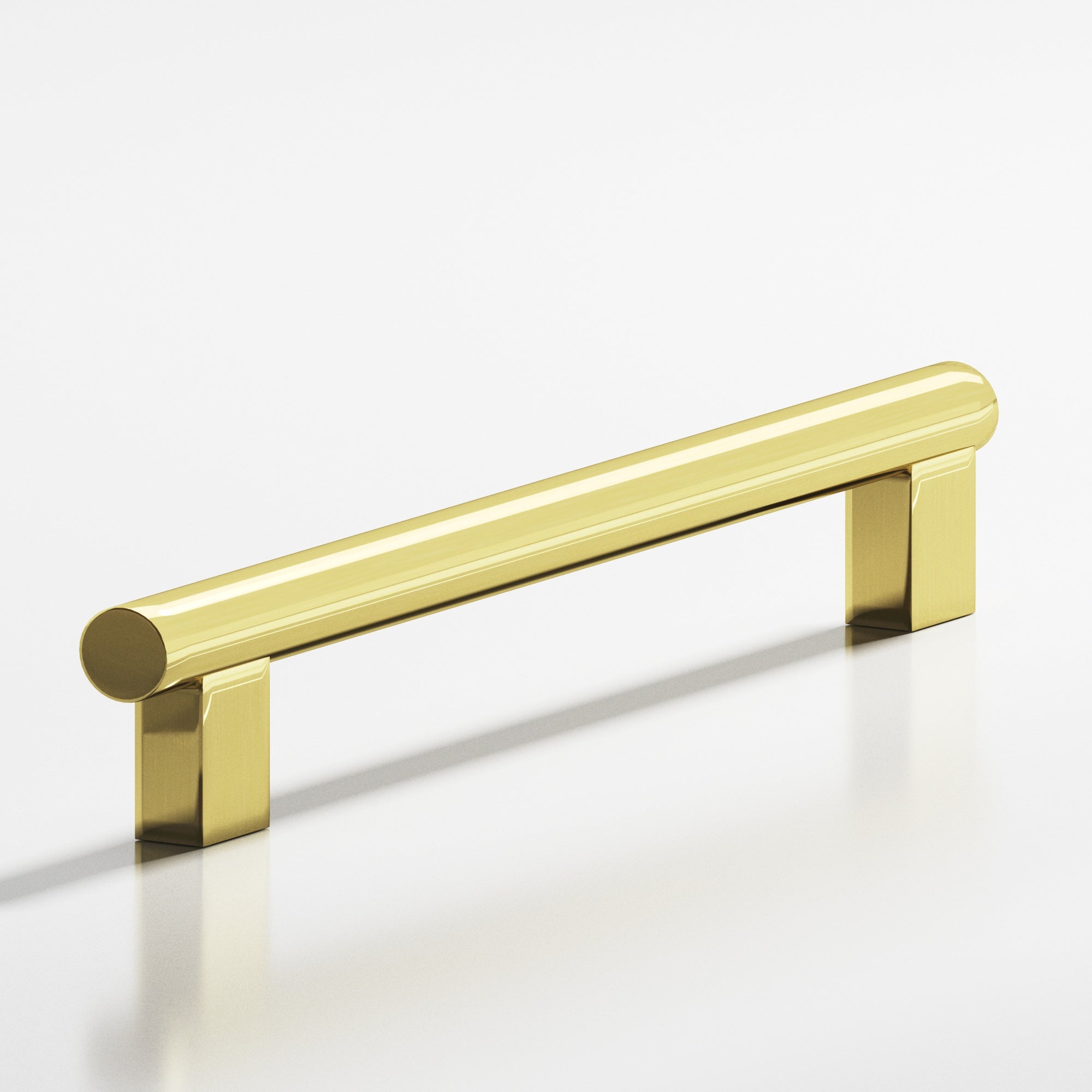 Colonial Bronze Series 536 10" Round Appliance Pull With Rectangular Posts Unlacquered Polished Brass / 10"