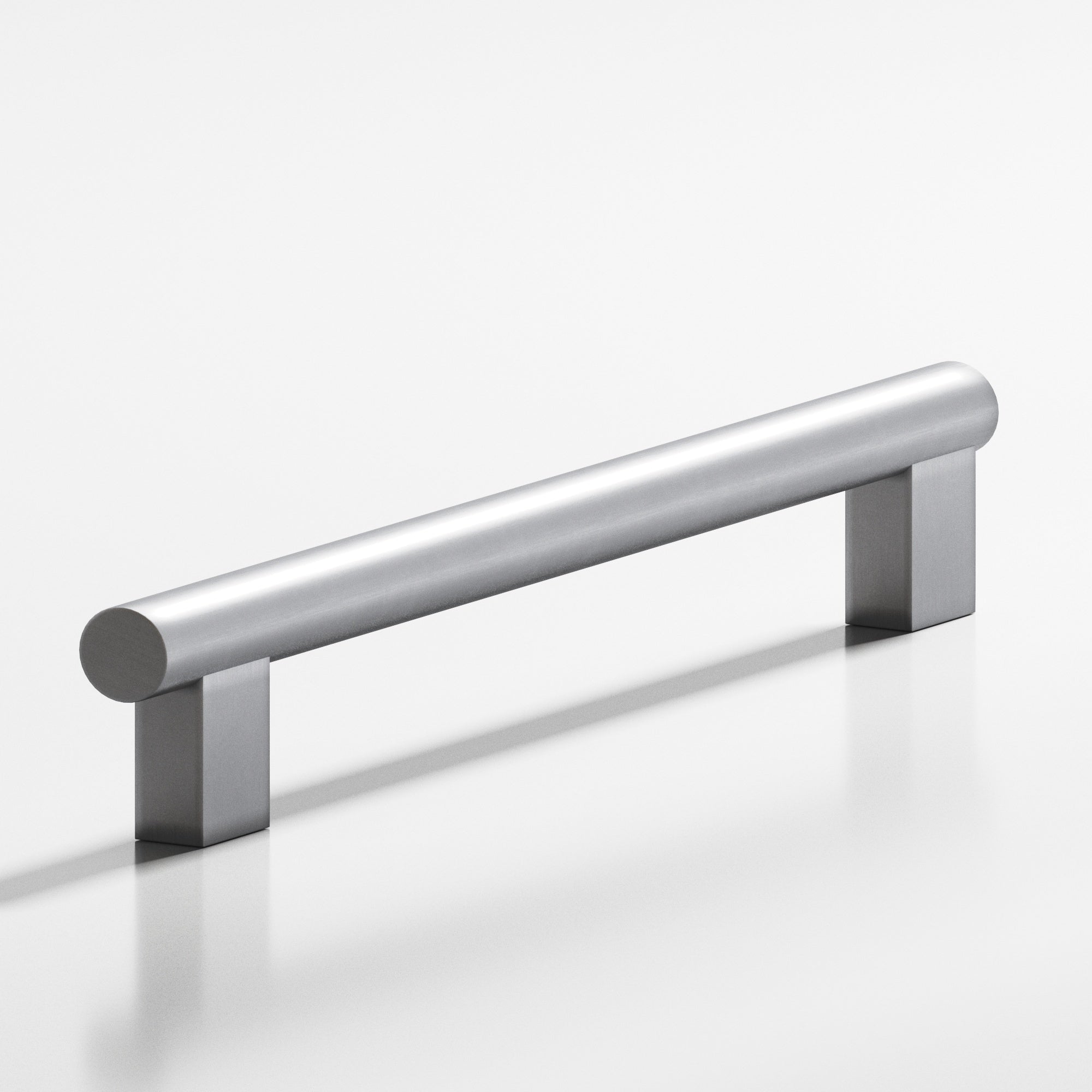 Colonial Bronze Series 538 10" Round Appliance Pull With Rectangular Posts Matte Satin Chrome / 10"