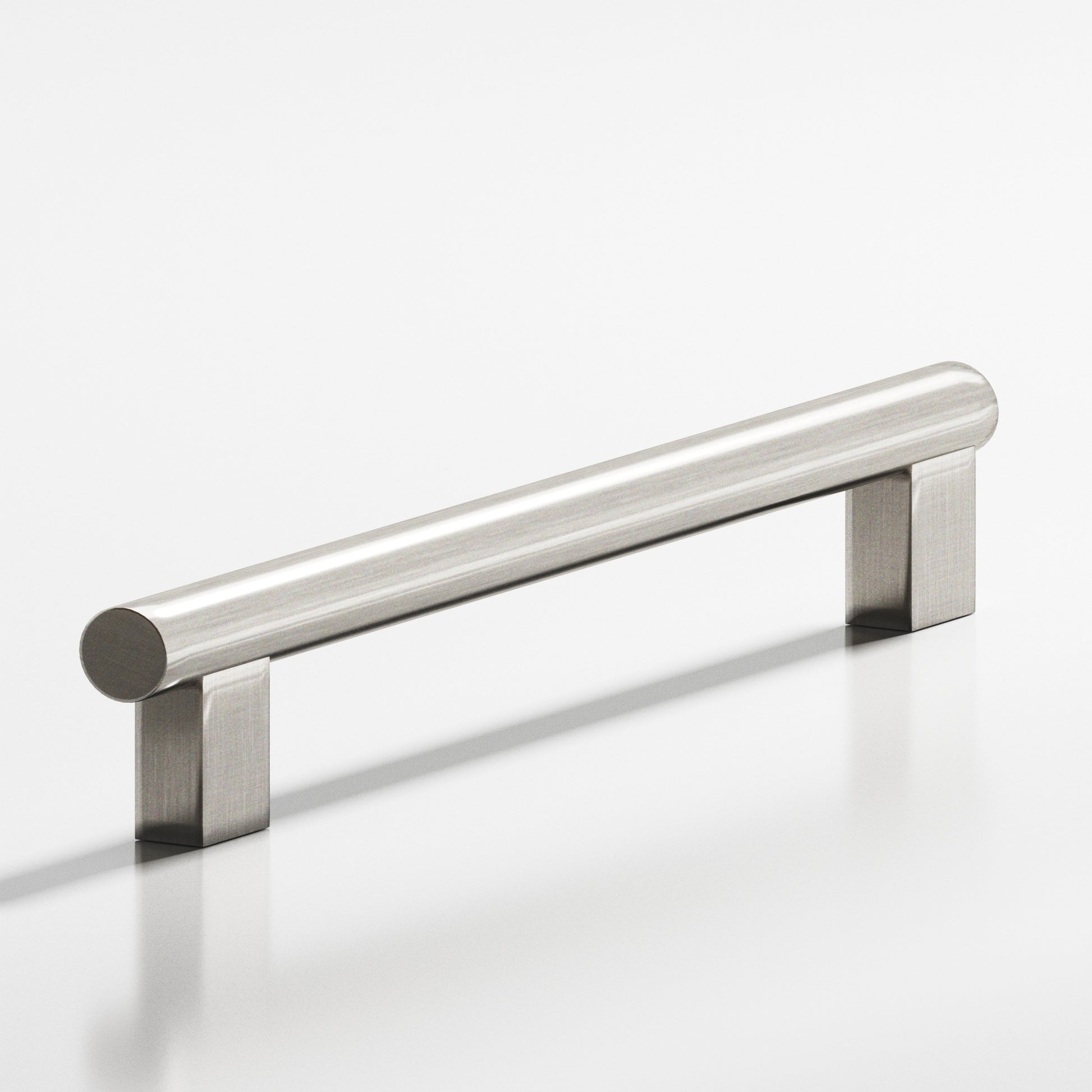 Colonial Bronze Series 535 8" Round Cabinet Pull With Rectangular Posts Satin Nickel / 8"