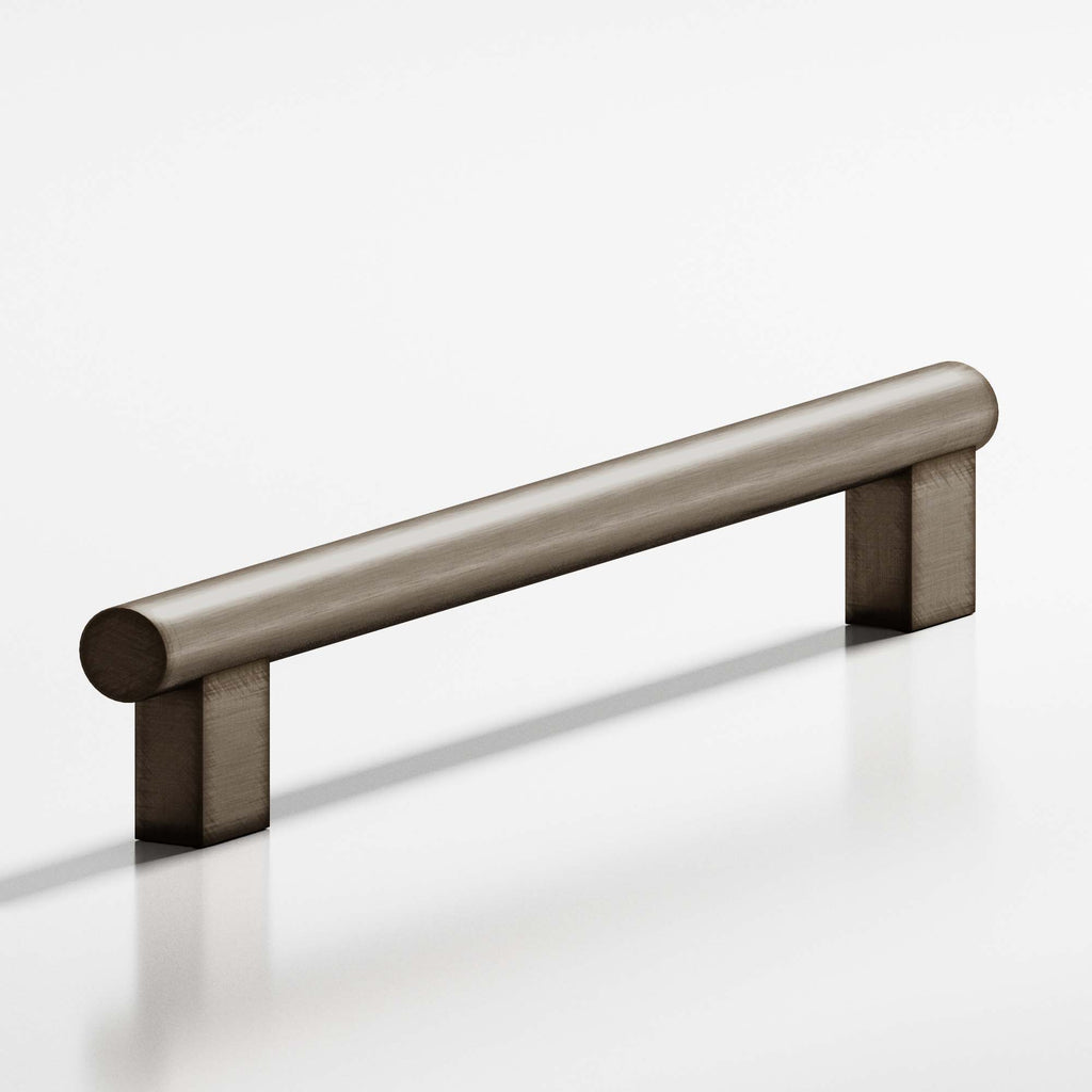 Colonial Bronze Series 535 8" Round Cabinet Pull With Rectangular Posts Pewter / 8"