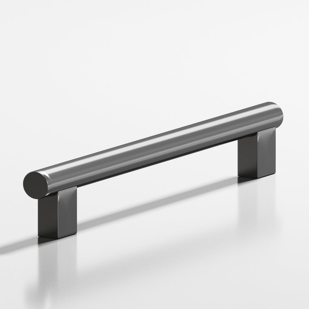 Colonial Bronze Series 536 8" Round Cabinet Pull With Rectangular Posts Graphite / 8"