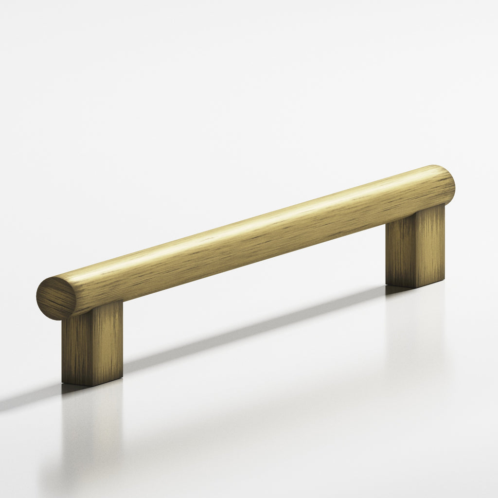 Colonial Bronze Series 536 8" Round Cabinet Pull With Rectangular Posts Matte Antique Satin Brass / 8"