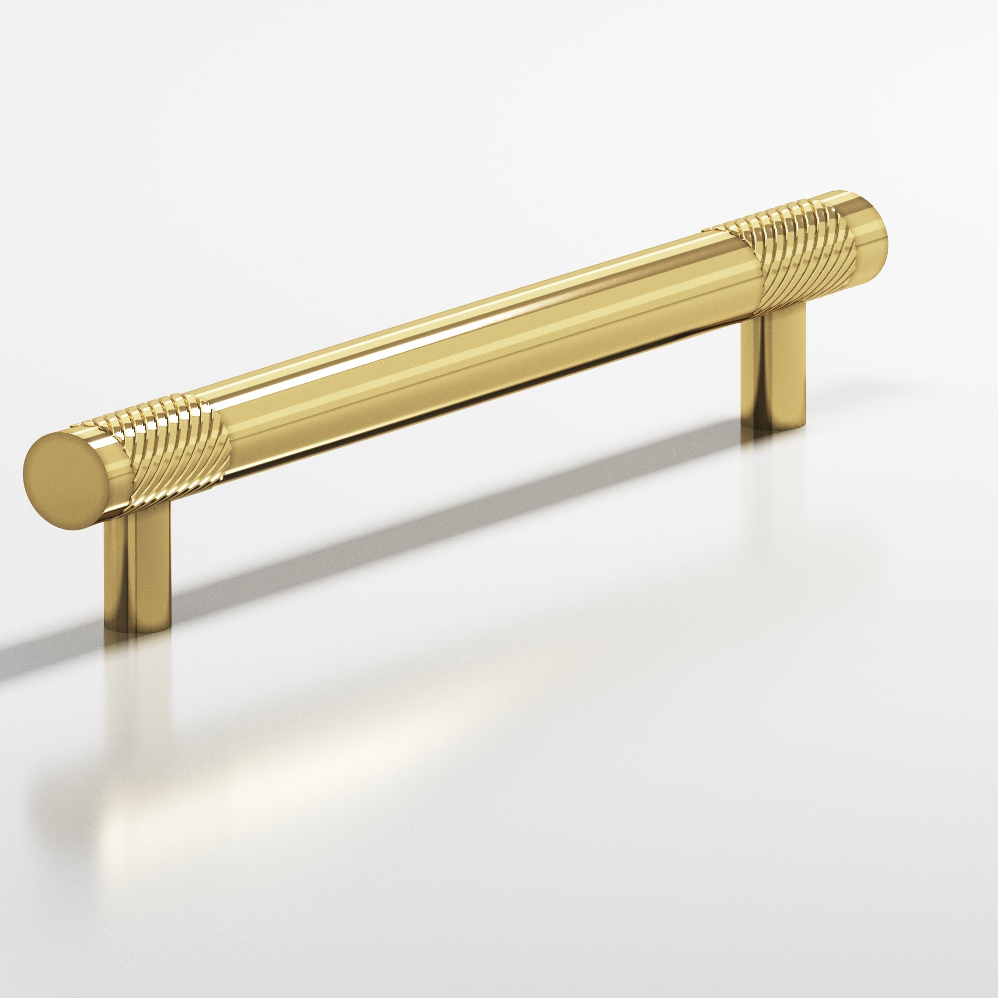 Colonial Bronze Series 546 8" Round Banded And Single-Knurled Cabinet Pull With Straight Posts Antique Bronze / 8"