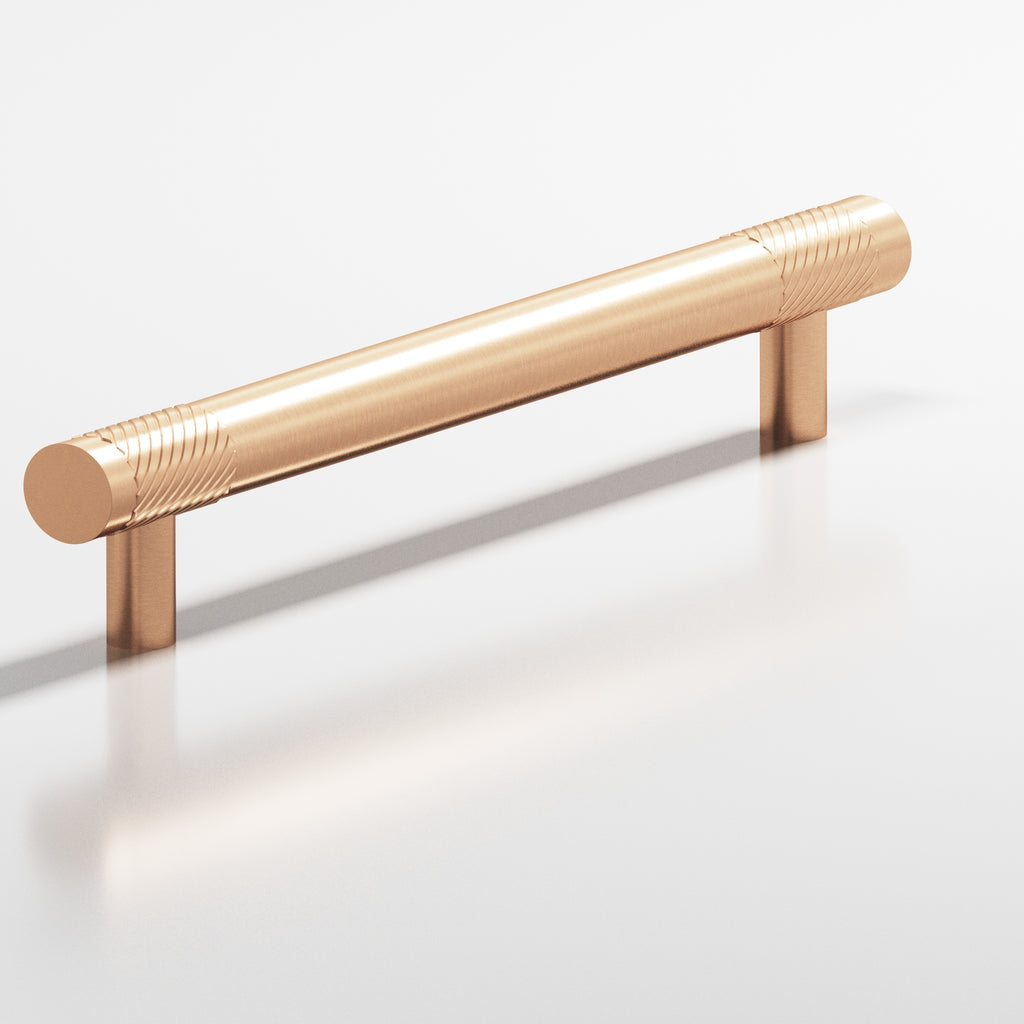Colonial Bronze Series 545 6" Round Banded And Single-Knurled Cabinet Pull With Straight Posts Satin Bronze / 6"