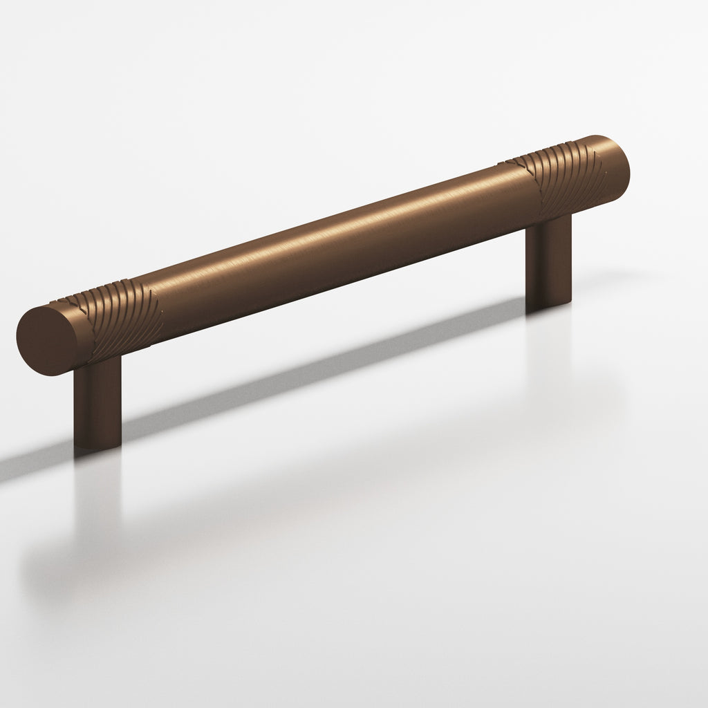 Colonial Bronze Series 545 6" Round Banded And Single-Knurled Cabinet Pull With Straight Posts Matte Oil Rubbed Bronze / 6"