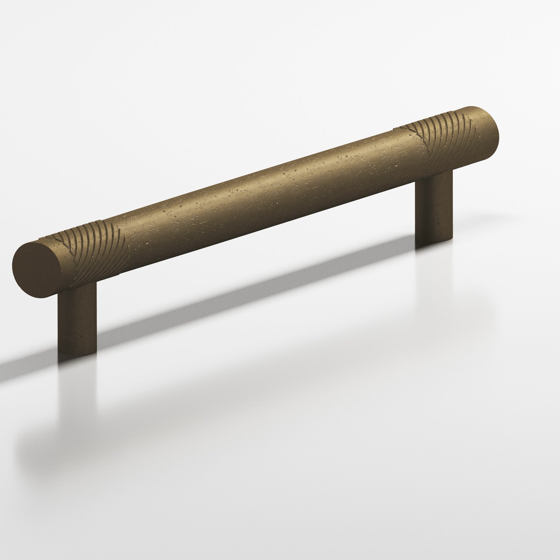 Colonial Bronze Series 545 6" Round Banded And Single-Knurled Cabinet Pull With Straight Posts Distressed Oil Rubbed Bronze / 6"