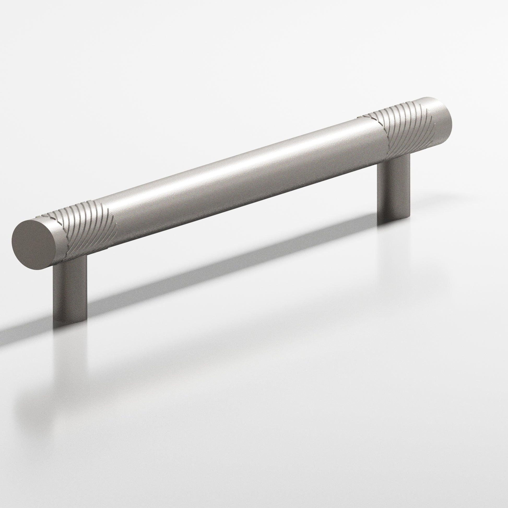 Colonial Bronze Series 566 24" Round Banded And Single-Knurled Appliance Pull With Straight Posts Frost Nickel™ / 24"