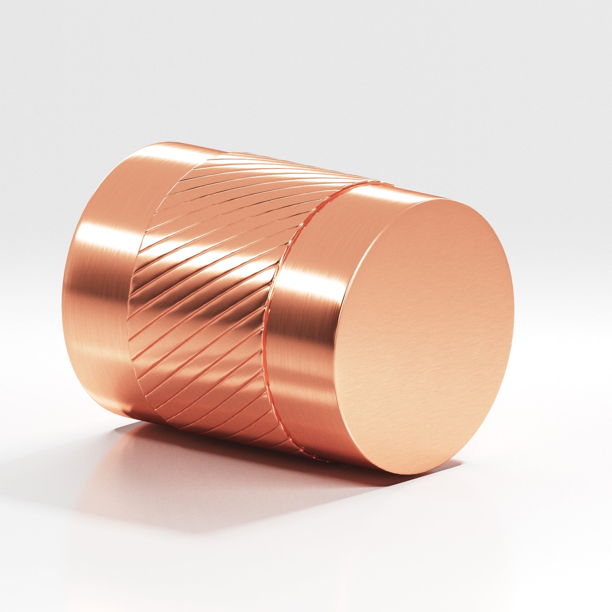 Colonial Bronze Series 550 1.25" Round Single-Knurled Cabinet Knob Back-To-Back Shower Kit Satin Copper / 1.25"