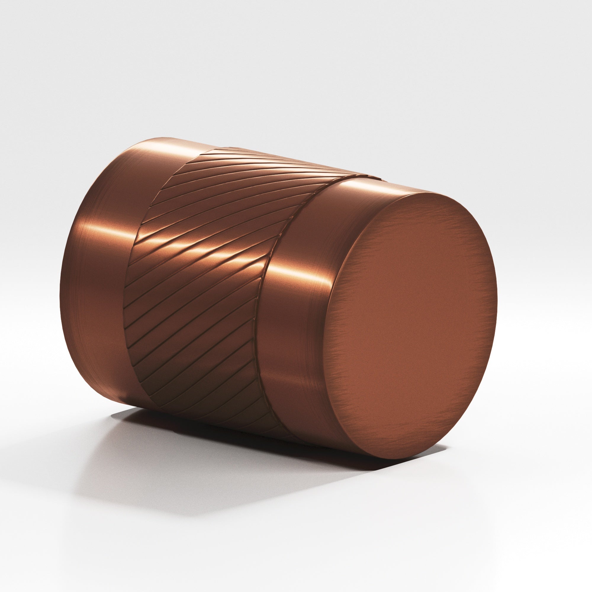 Colonial Bronze Series 550 1.25" Round Single-Knurled Cabinet Knob Back-To-Back Shower Kit Matte Antique Copper / 1.25"