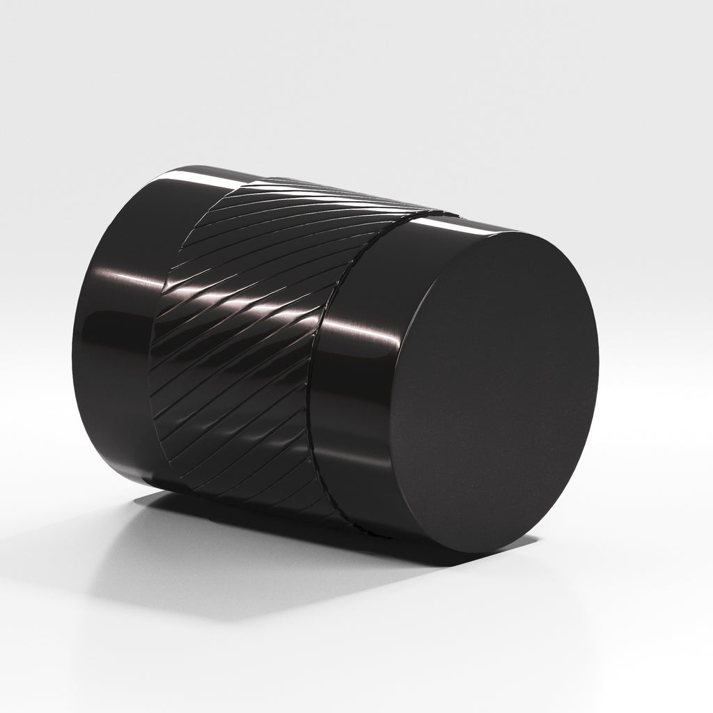 Colonial Bronze Series 548 .75" Round Single-Knurled Cabinet Knob Back-To-Back Shower Kit Satin Black / .75"