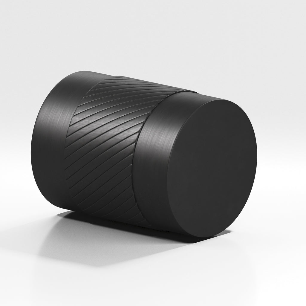 Colonial Bronze Series 548 .75" Round Single-Knurled Cabinet Knob Back-To-Back Shower Kit Matte Satin Black / .75"