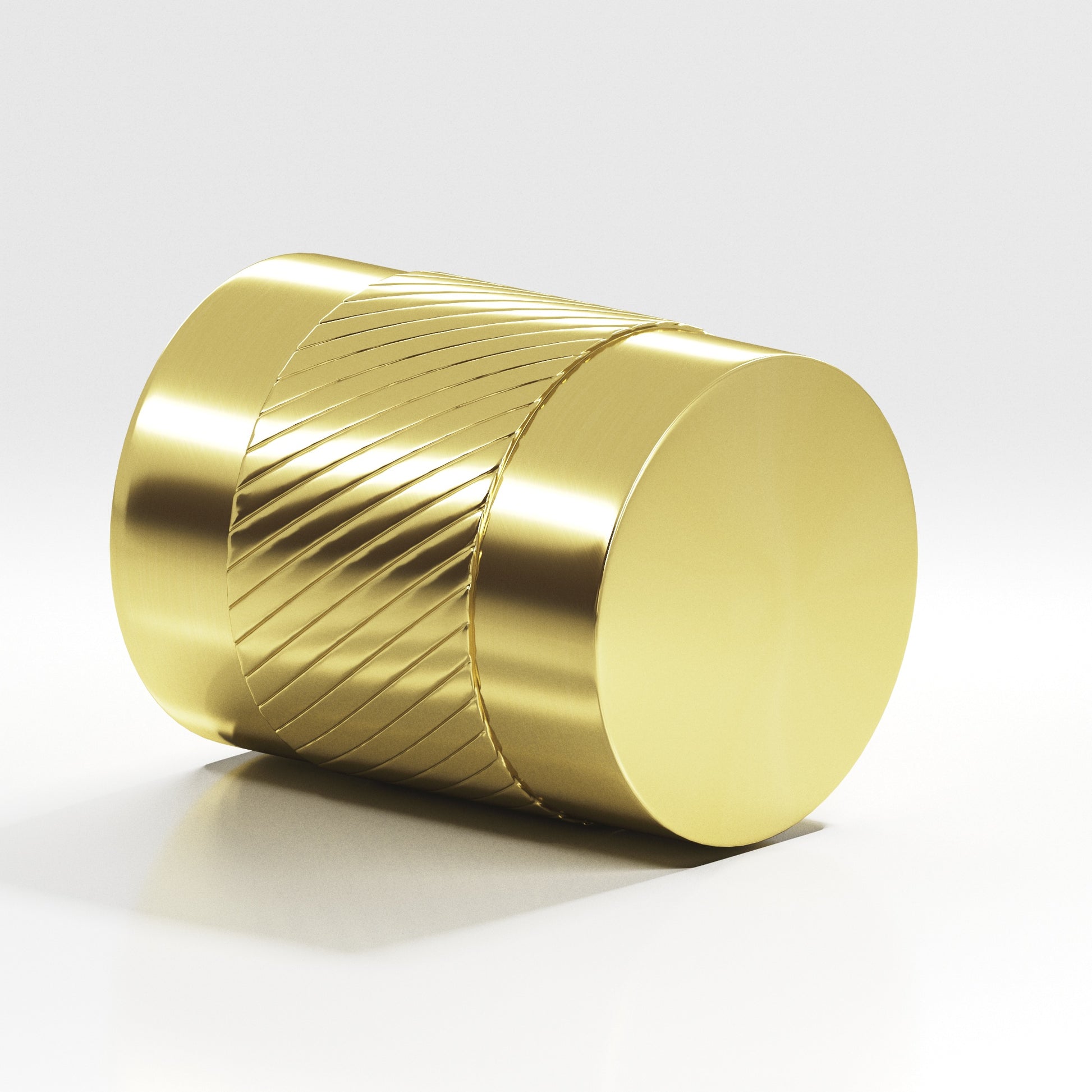Colonial Bronze Series 549 1" Round Single-Knurled Cabinet Knob Back-To-Back Shower Kit Unlacquered Polished Brass / 1"