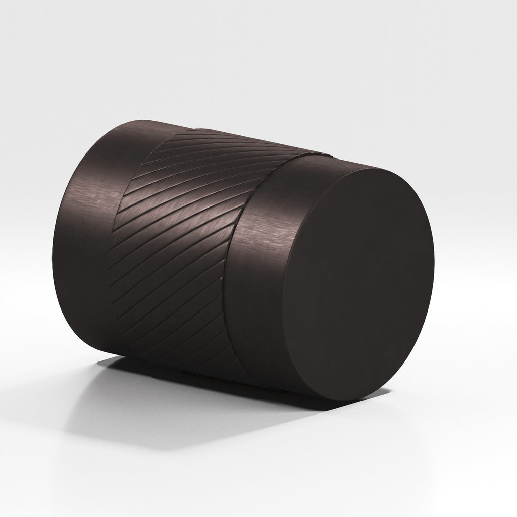Colonial Bronze Series 548 .75" Round Single-Knurled Cabinet Knob Back-To-Back Shower Kit Matte Dark Statuary Bronze / .75"